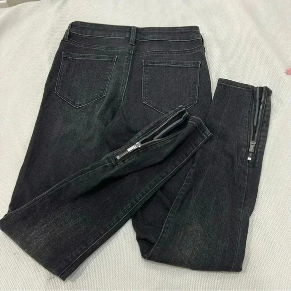 Athleta Carbon Wash Black Ultra Skinny Zip Ankle Sculptek Jeans Size 0 - Picture 4 of 12